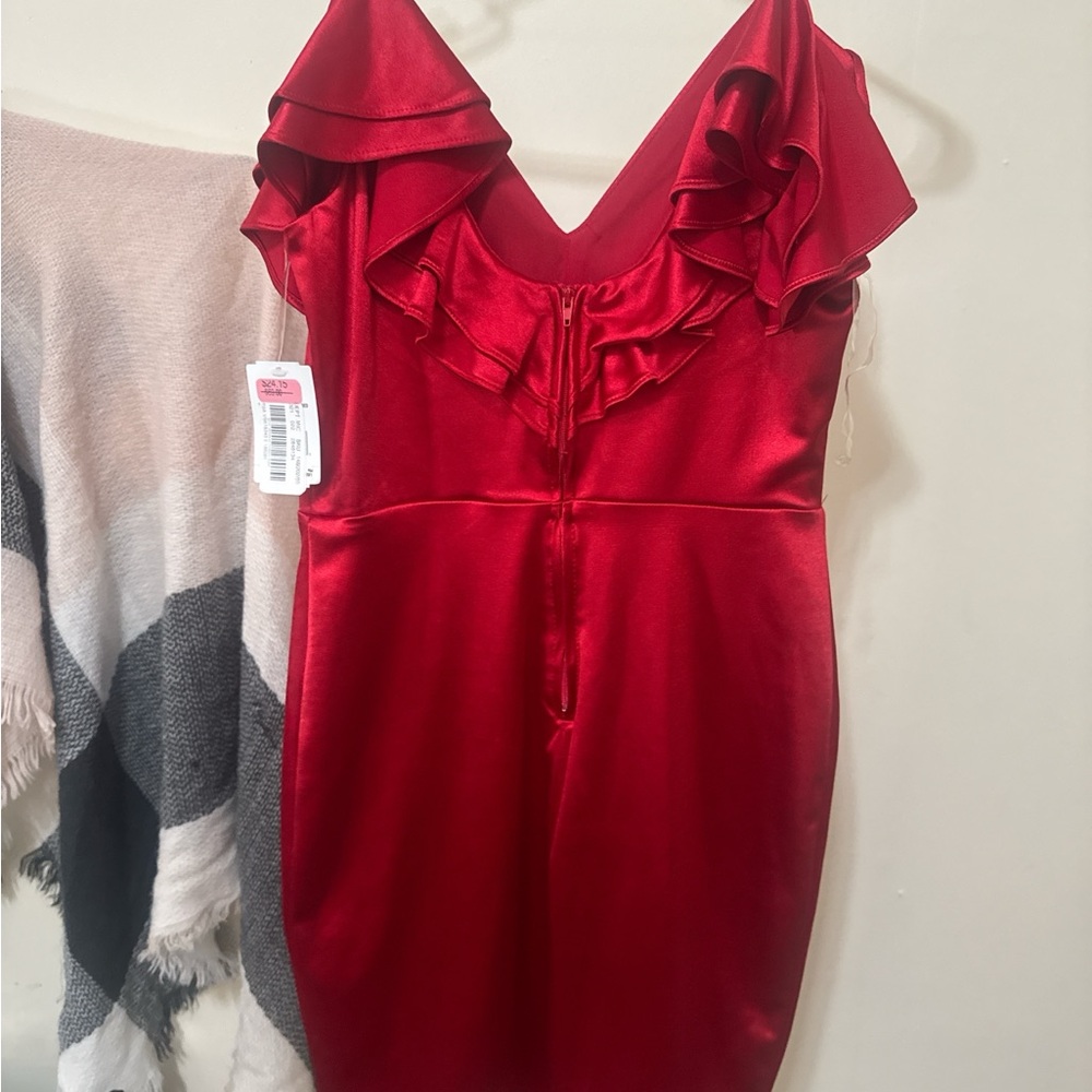 Chic Red Mini Dress - Picture 2 of 4